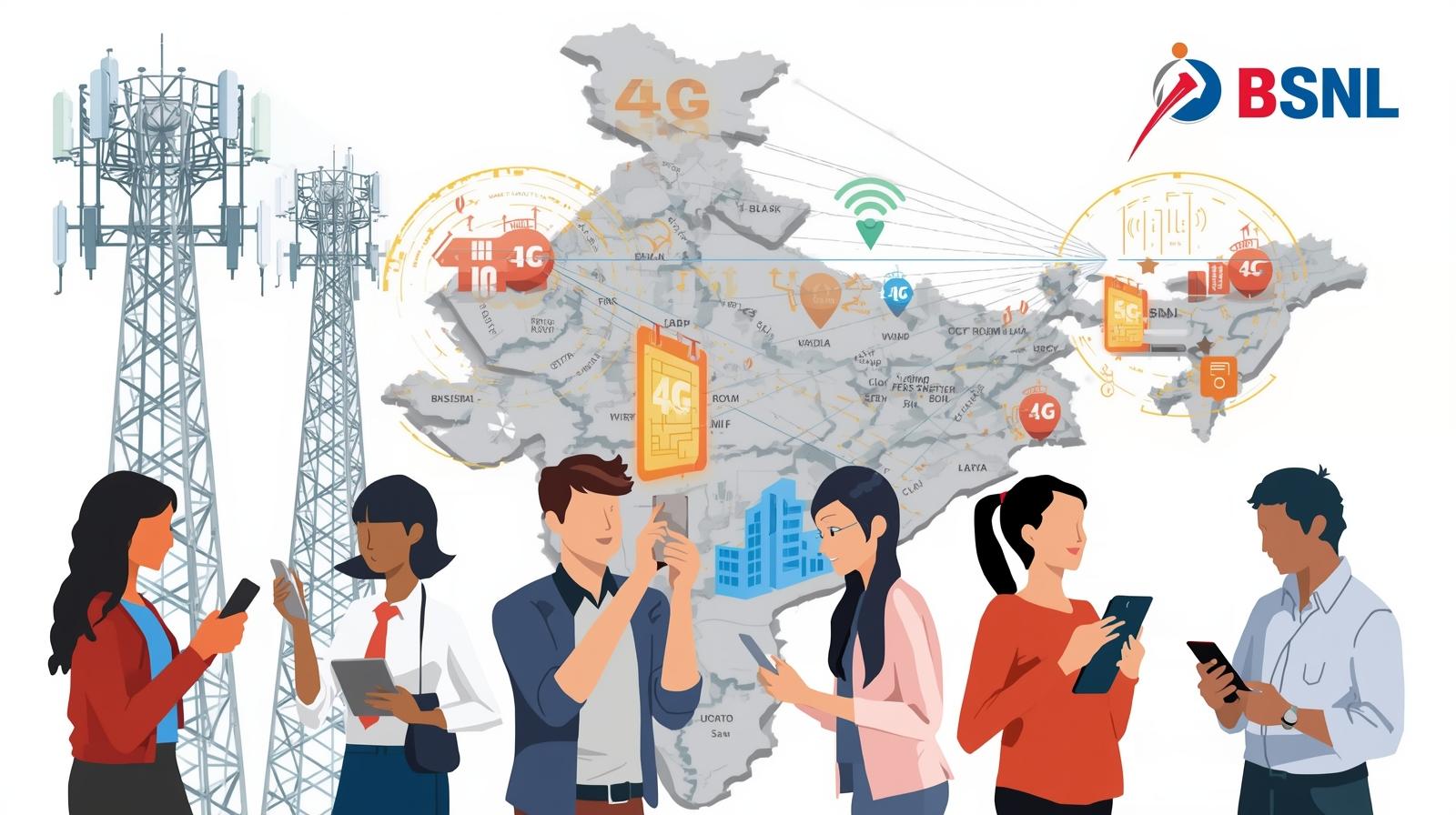 bsnl 4g network-customer-using-mobile